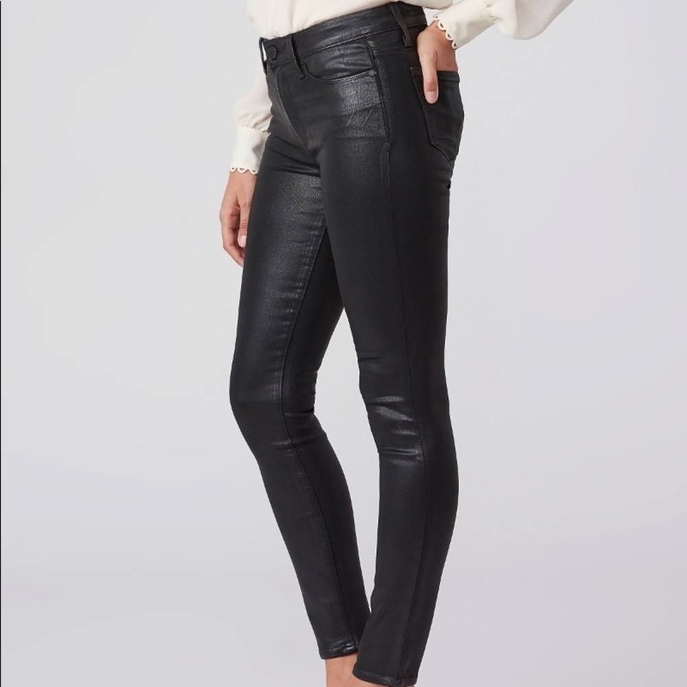 PAIGE coated black denim